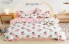 Bedding Sets 4pcs Home Textile Rosa Abacaxi Pure Algodão Cama Doupura Come Come Detecidos de Qualidade Captina de qualidade Oceania1008775