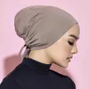 Hijabs mjuk bomullsmodal under mössa inre hijabband stretchiga muslimska kvinnor bandage underscarf Bana islamisk turban pannband justerbar D240425