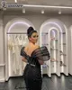 Платья по взлетно -посадочной полосе 2024 High Fashion Black Celebrity Designer Sparkly Evening Howns Luxury Vestidos de Gala Haute Coutures.