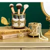 Storage Bottles Creative Brass Tank Living Room Box Dressing Table Lipstick Jewelry Cosmetics Top Decoration