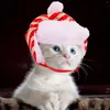 Abbigliamento per cani Cappelli a forma calda animali domestici cucciolo di gatto cucciolo Babbo Natale decorativo in flanella decorativo cappelli di mantenimento