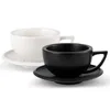 Gobelers mhw-3bomber 280 ml tasse à espresso et sauce ensemble avec cuillère de café en céramique cappuccino latte art home barista accessoire h240425