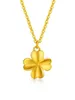 2024 Colliers de trèfle à quatre feuilles classiques Pendants 999 pieds Golden Love Pendant 3d Gold Hard 24k Collier 18KO Collier de personnage comme cadeau pour sa petite amie Apple