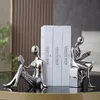 Yuryfvna Ceramics Abstract de figuras Bloqueo de la estantería Bookend Creative Bookend Decoración del hogar Desktop Room Ornnnnnaments Escultura 240418