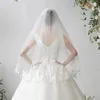 Свадебные вуали прибывают короткая свадьба для невесты Velos de novia Mariage Accessories Velon Matrimonio Ivory.