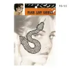 Tatouages Black Spider et Snake Designs Half Face Make Up Decor Super pour votre Halloween et votre fête