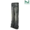 American Heavy Industry Wash Water Cut Old Jeans Men and Women China-chic Loose Versatile Straight Pants