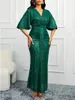 Casual Dresses Green Slim Short Sleeve V Neck Sequin Bowns For Women Evening Elegant Party Long Bridesmaid Wedding Dress