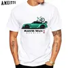 Camisetas masculinas Novas homens de verão SLVE SLVE Retro RWB 993 Sunset Vibes T-shirt Hip Hop Tops casuais vintage Harajuku Moda de moda branca TS T240425