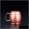 Glasses 304 Stainless 60ml Wine Steel Mini Moscow Me Mug Hammered Copper Plated Beer Cup Coffee Tail Cups Drop Delivery Home Gar Dh7sy s