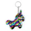 Eenhoorn hanger pailletten pony tas hanger veelkleurige pailletten sleutelhanger kinderen verjaardag chrismas cadeaubry gunst