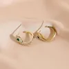 Stud Earrings Crystal Snake For Women Cubic Zirconia Style CZ Cute Animal Trendy Jewelry Gifts