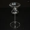 Candle Holders 1PC 7.5x16cm Blown Glass Foot High Love European Romantic Dinner For Decoration Candlestick JY 1181