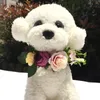 Hundkläder Pet Wreath Headwear Puppy Collar Wedding Decor European and American Dress