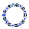 Braccialetti Link Bracciale blu malvagio Bracciale Crystal Turchia Mille Occhi Wish Resine fatti a mano Resine per perle Bangle elastico Gioielli Elastico all'ingrosso