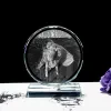 Sculture gratis Crystal Glass Circle Forma Fela Fodo Foto Photo Album Crima di compleanno Regali di compleanno Decorazione per la casa