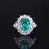 Rings Cluster Annuci di grottaia di uovo di piccione Paraiba 925 anello certificato originale in argento sterling per donne designer di lusso gioielli