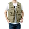 Accessories 14 Pockets Summer New Men US Tactical Hiking Fishing Vest Mens Photographer Waistcoat Mesh Cargo Sleeveless Jacket Tool Vest 7XL