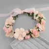 Biżuter w ślubnej biżuterii Flower Hair Vine w plaży Wedding Women Women Hair Bejdia Opaski na głowę Akcesorium do ślubnej druhny Halloween Dekoracja D240425