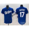 Neue Dodgers Baseball -Trikotsgröße 17 Ohtani Herren gestickt japanische Teamfan Elite Version Transfer