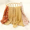 담요 Swaddling Muslin Swaddle 아기 담요 대나무면 Swaddle Wrap 신생아 수신 담요 꽃 인쇄 아기 담요 신생아