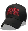 ACDC Embroidery Baseball Cap Rock Fashion Hip Hop Cap Men Snapback Hat Embrodery Letter Casual DJ ROCK DAD HAT2540325