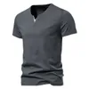 Herren T-Shirts Herren T-Shirt Pure Color V Kragen Kurzärmelte Tops Tees Männer T-Shirt Schwarz Strumpfhosen Mann T-Shirts Fitness für männliche Wäschel2404