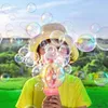 Blowing Bubbles Automatisk bubbelpistolleksaker Maskin Summer Outdoor Party Spela Toy for Kids Birthday Surprise Gifts for Water Park 240417