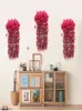 Decorative Flowers Simulation Violet Cane Vines Bracketplant Wall Hanging Plastic Decoration Interior Pieces Of Silk Sit