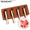 Ice Cream Tools Silikolove Silicone Ice Cream Mold 2-formaat Lollipop bevroren milieuvriendelijke Q240425