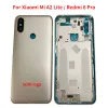 Ramy Oryginalna tylna pokrywa dla Xiaomi Mi A2 Lite Redmi 6 Pro Cover Bateria Obudowa tylnych drzwi z obiektywem aparatu+przycisk objętościowy