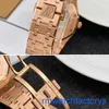 AP Athleisure Wrist Watch Royal Oak Series 15407or Rose Gold Hollow Double Pendule Watch Men's Men's Fashion Leisure Business Sports Mécanique