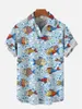 Camisas casuais masculinas 2024 camisa de verão praia de lapela confortável