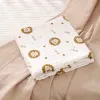 Set 4 strati Musline Swaddle coperta garza di cotone stampato estate roba da bambino Copriva asciugamano da bagno per bambini