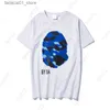 T-shirts heren heren t-shirts zomerontwerper t-shirt heren katoen top mode high street tide merk klassiek print patroon tee casual losse ronde Q240425