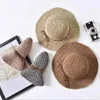 Chapéus de balde largura chapéus de verão feminino dobrando Big Brim Beach Sun Hat str praia c womens elegante chapéu de viagem Acessórios de moda Presente J240425