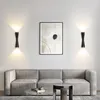 Muurlamp Moderne minimalistische zwarte kolom slaapkamer bedroom woonkamer achtergrond boorpad corridor veranda dubbele kop