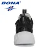 Casual Shoes Bona 2024 Designers Mesh Kids Sneakers Andningsbara pojkar som inte glider flickor Zapatillas Walking Footwear