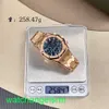 AP Crystal Wrist Watch Royal Oak Series 26240or Blue Disc 18k Rose Gold Watch Machine automática 41mm