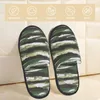 Slippers winter slipper vrouw man man pluizig warme abstracte penseelstreken gestreepte camouflage huisschoenen