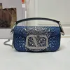 Sac de soirée Luxury Designer Diamond Crossbody Sac Fashion Fashion Silver Chain Sac à épaule Willow Nail Diamond Sac à main de haute qualité Sac fourre-tout complet en cuir de haute qualité