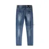 メンズのためのデザイナージーンズ2024男性用の新しいスタイルのジーンズ、洗浄されたスタイルの男性、弾力性のあるスリムフィット小さなストレートレッグデニムパンツファッションパンツ