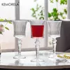 Tumblers 4pcs Transparante bekerbar whisky cocktail Champagne geschikt voor feestdecoratie handgemaakt gestreepte wijnglasdrankjes set H240425