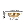 Pans Korean Ramen Pot Stainless Steel Spanish Seafood Rice Double Ear Frying Pan Instant Noodle Kimchi Soup Camping Tools