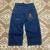 Pantaloni da uomo jnco jeans hip hop cranio da ricamo da ricamo streetwear maschi