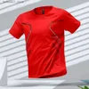 T-shirts masculins T-shirt pour hommes Sports Running T-shirt Bloc coloré HOMMES SÉCHEUR RAPIDE SURCHAPE BRAINE COUPE COURT ROUNE COUC Activité T-shirt Exercice extérieurq240425