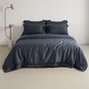 Bedding Sets 2024 Four-piece Light Luxury Cotton Double Household Bed Sheet Quilt Cover Embroidered Little Bee Navy Blue