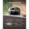 Fryer d'air de haut niveau avec un excellent flux d'air, autonettoyant, aérien numérique intelligent avec panier sûr pour lave-vaisselle, cuisine pratique et rapide