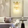 Wall Lamps OUFULA Crystal Sconce LED Lamp Modern Luxury Gold Light Creative Design For Home Corridor Bedroom