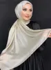 Hidżabs muzułmański Abaya Silk Hidżab Abayas Hidżabs for Woman Jersey Head Wrap Szalik Islamski moda sukienka Women Turbany Instant Turban Shawl D240425